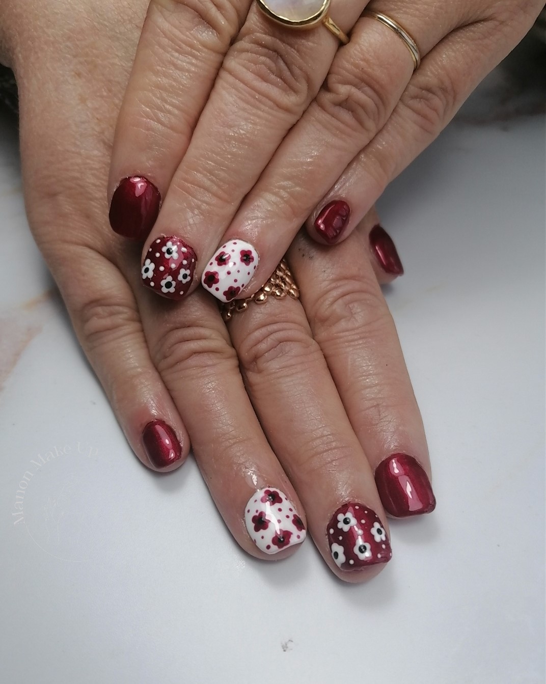pose complète en résine + nail art
