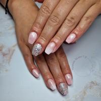 pose gel + babyboomer + paillettes + effet sirène