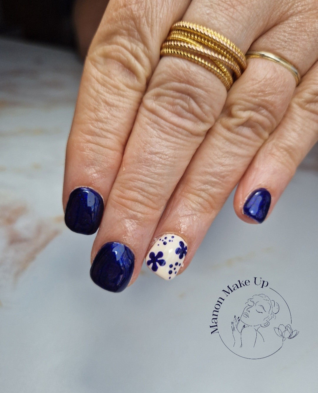 remplissage résine + nail art
