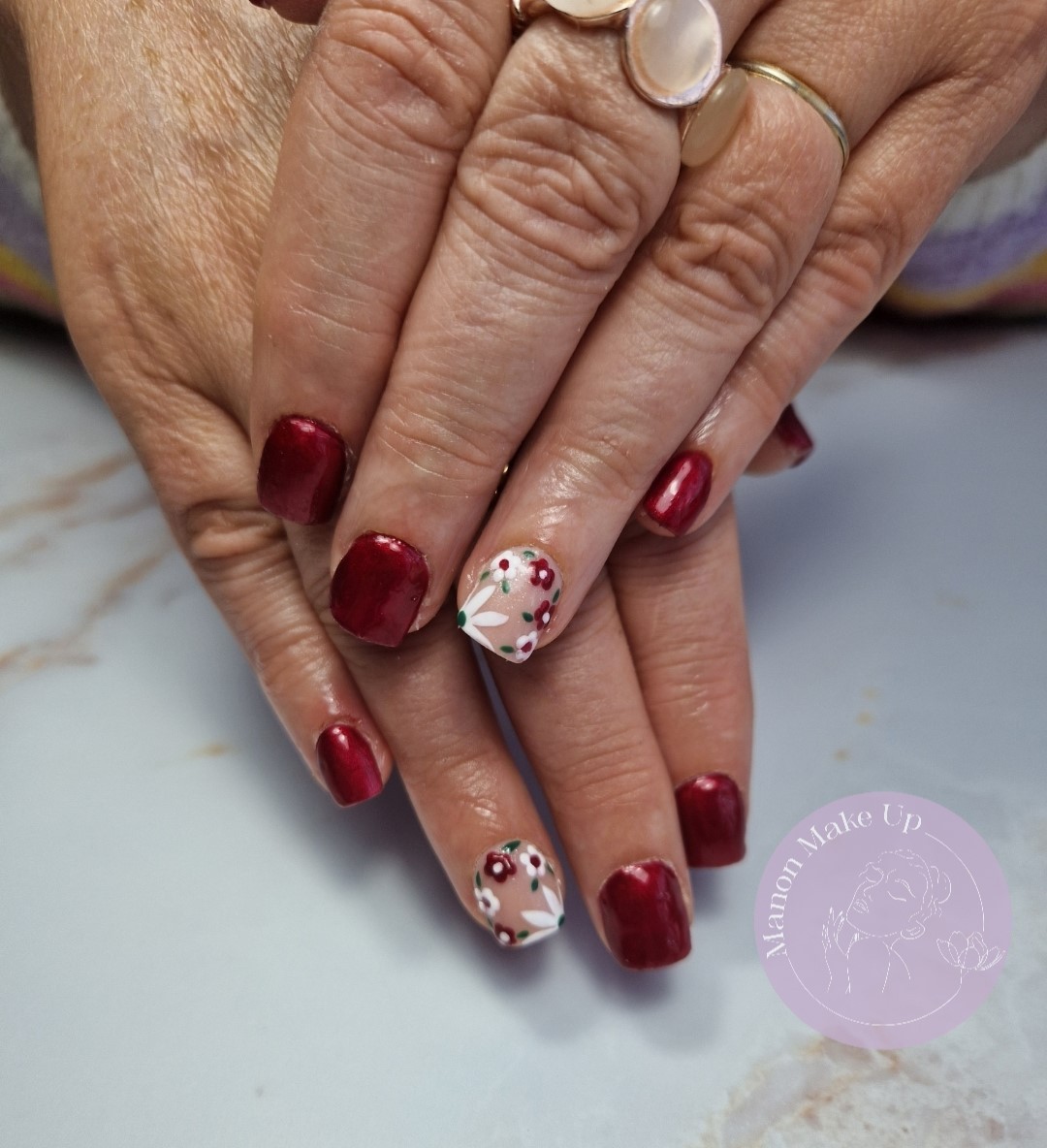 pose résine + nail art