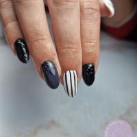 remplissage gel + nail art halloween