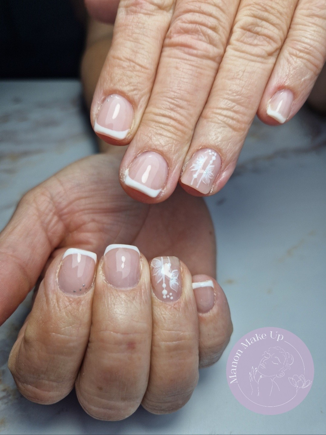 remplissage gel + french  + nail art