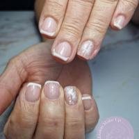 remplissage gel + french  + nail art