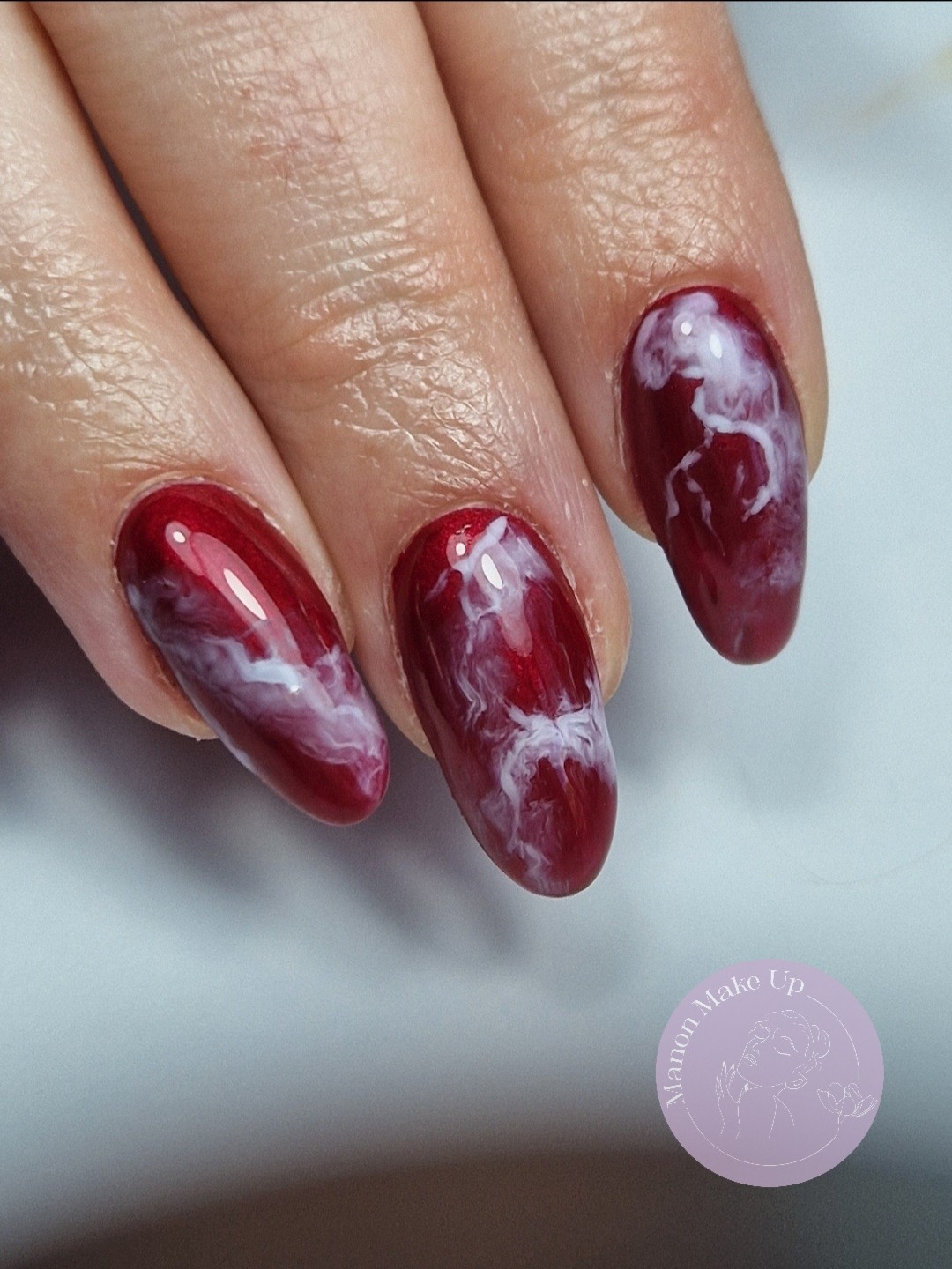 remplissage gel + effet marbre