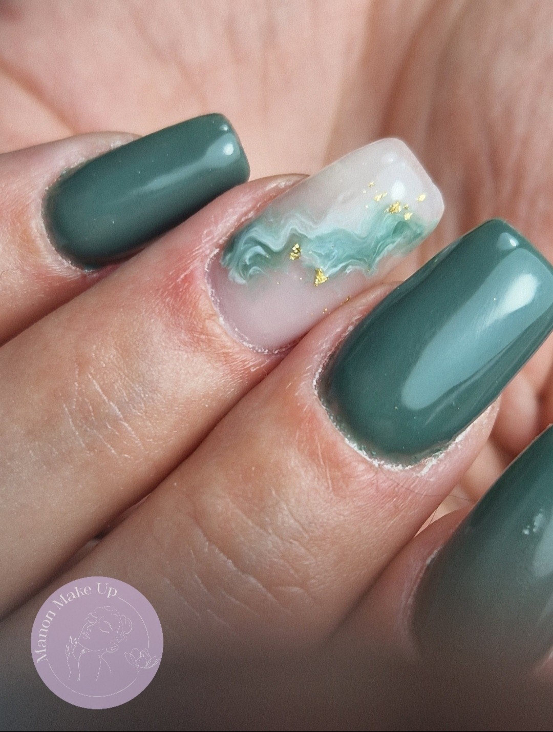 remplissage gel + effet marbre