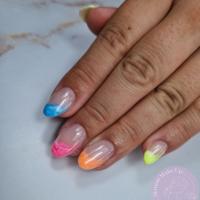 pose gel + effet marbre