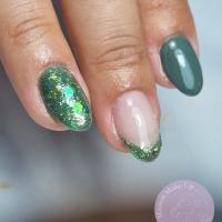 remplissage gel + french + paillettes